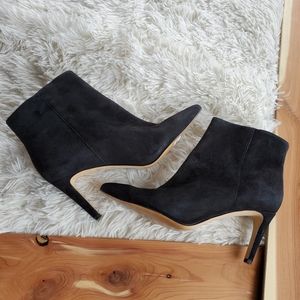Sam Edelman Black Suede Pointy Toe Ankle Bootie